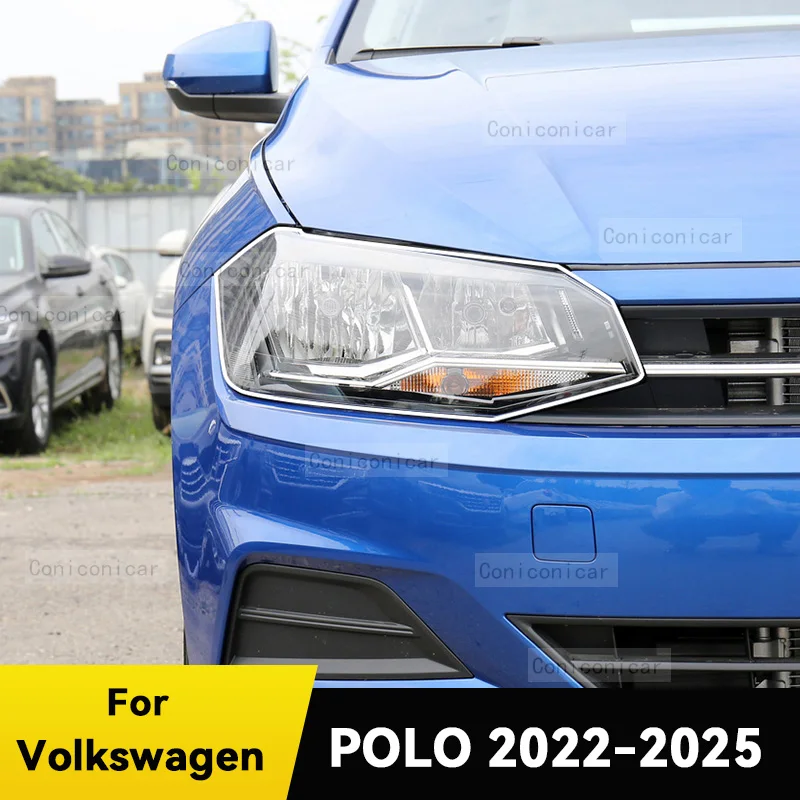 

Для Volkswagen POLO 2022-2025 автомобильные фары защитная пленка передний светильник прозрачный ТПУ аксессуары для фар