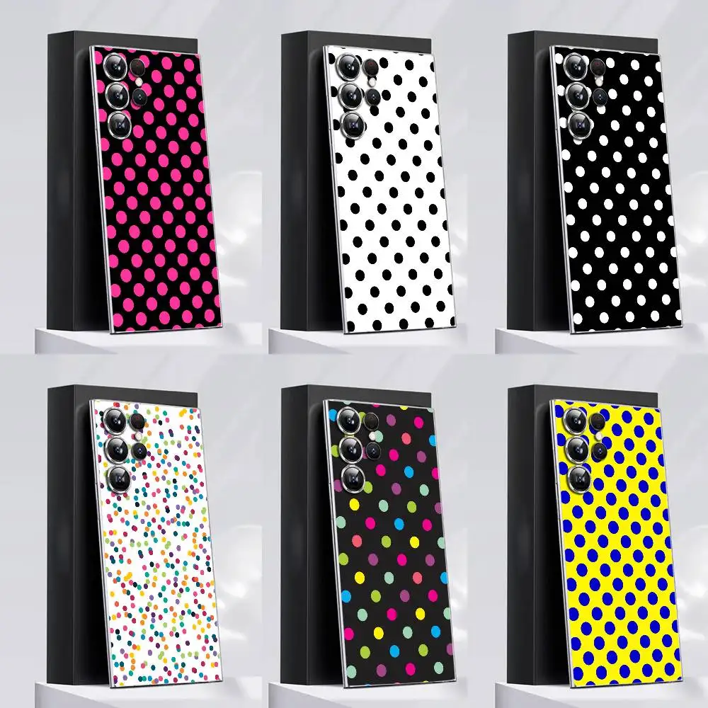 

Polka Dot Colorful Pattern Phone Case For Samsung S30,S25,S24,S23,S21,S22,S20,S10,5G,FE,lite,PIus,Ultra Transparent Cover
