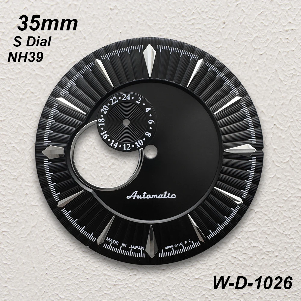 Коктейльный циферблат с логотипом S, 35 мм, подходит для механизма NH39, высококачественные полые вертикальные аксессуары для модификации часов