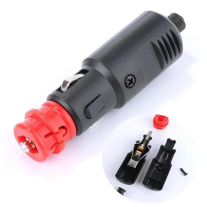 1pcs Car Vehicle Lighter Socket Plug Connector Male Plug Universal 12V-24V 8A Car Cigarette Lighter Plug Car Accessories