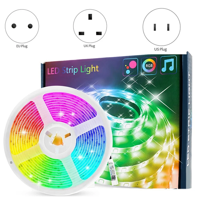 

10M Bluetooth LED Strip Lights, 5050 RGB Strip Color Changing LED Lights With Remote, Lights Controlled By APP