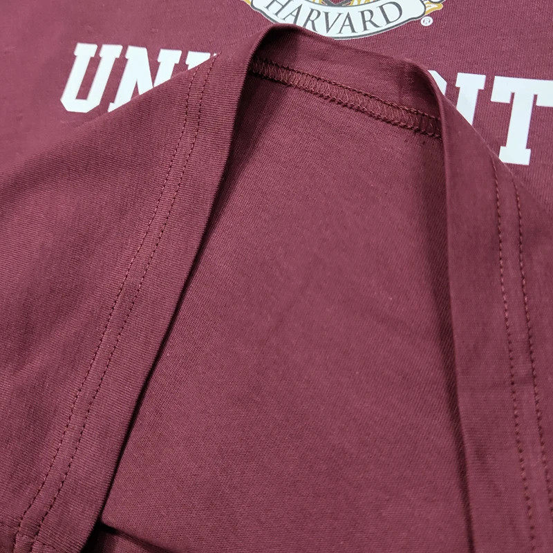 Summer Harvard University Cotton T-Shirt Loose Short Sleeve Memorial Shirt Youth Fashion Casual round Neck Print Top for Stud...