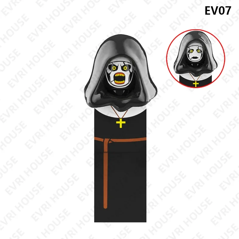 Mini ladrillos de película de terror para niños, figuras de acción, montaje de Nun Valak, bloques de construcción, juguetes para niños, Halloween