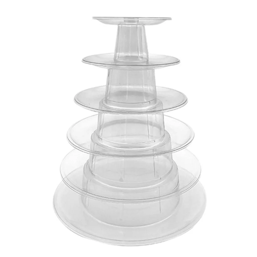 PVC Candies Storage Shelf Transparent 4/6 Tiers Portable Macarons Organizer Holder Multifunctional for Weddings Birthday Parties
