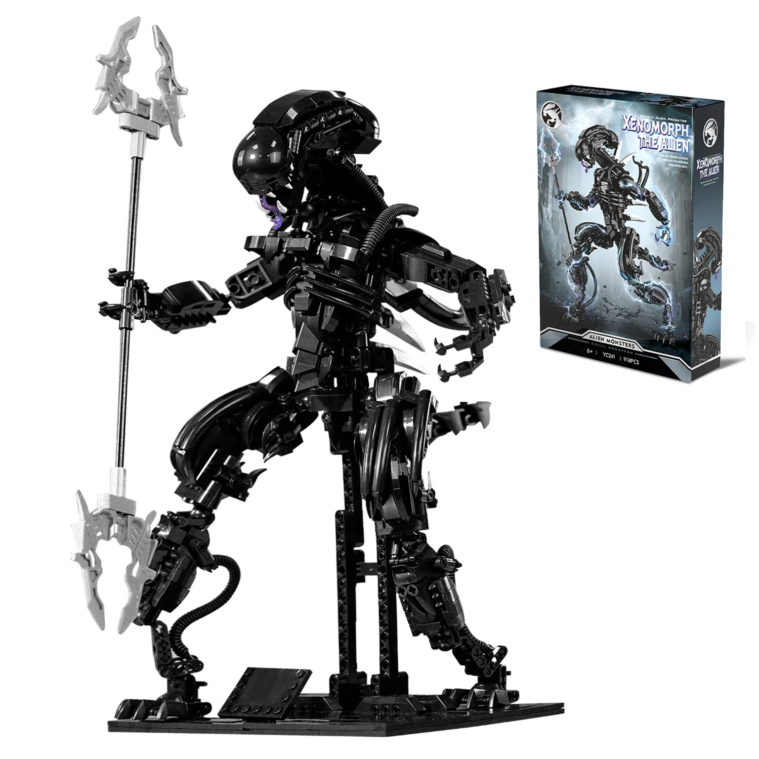 외계인 장난감 세트 Xenomorph 프레데터 액션 피규어 빌딩 블록 낯선 괴물 로봇 조립 모델 장난감 어린이 성인 선물