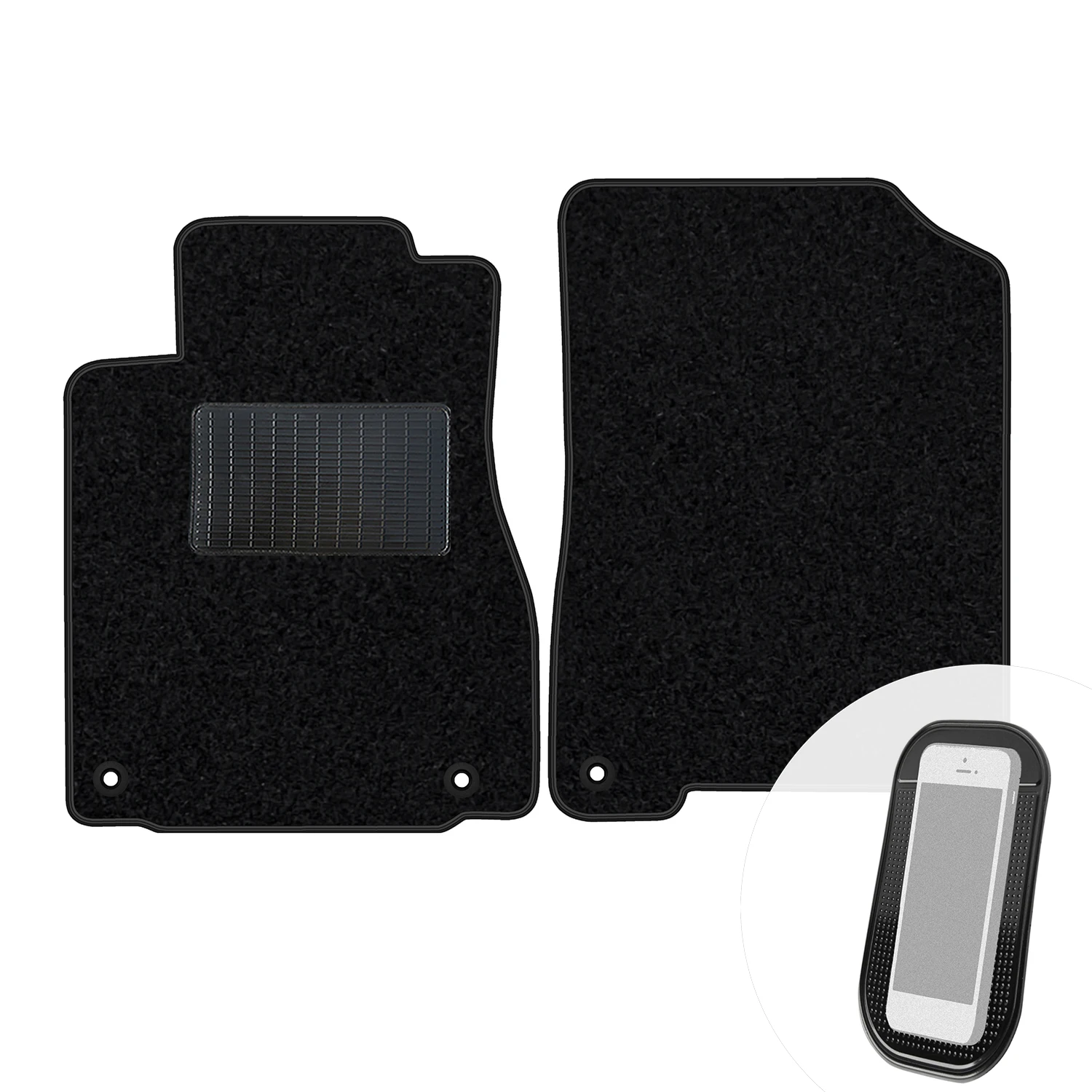 Veloursmatten Przody Zwart voor Honda Crx Ii 1987-1992