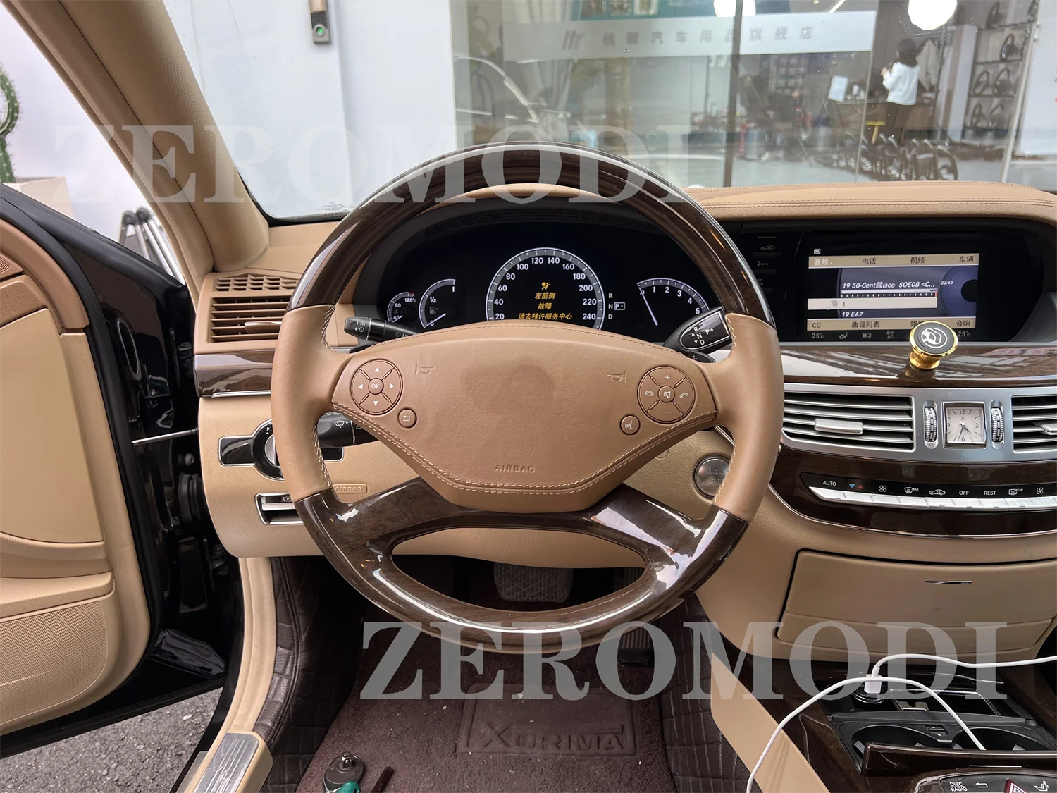 Wooden Steering Wheel For Mercedes CL W216 AMG W221 S ClassS550 S400 CL550 10-14