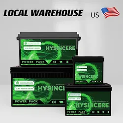 HYSIN 12V 200Ah 100Ah 50Ah LiFePo4 Battery Pack Lithium Iron Phosphate Batteries Built-in BMS for Solar Home Energy Storage Cell