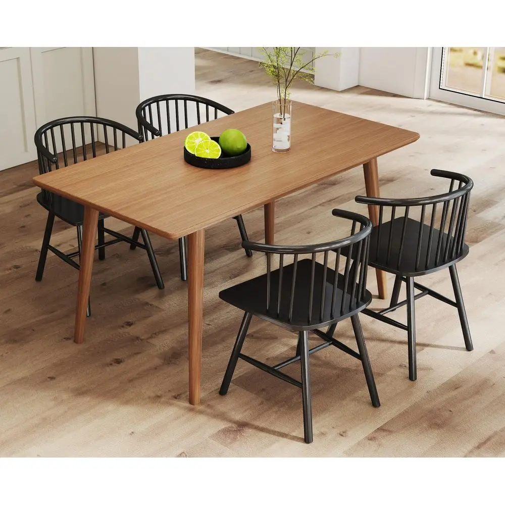 

Weave Dining Chairs Set of 4 MidCentury Modern Dining Room Chairs with Weave Hemp Seat and Metal Legs for Kitchen, Living Room,