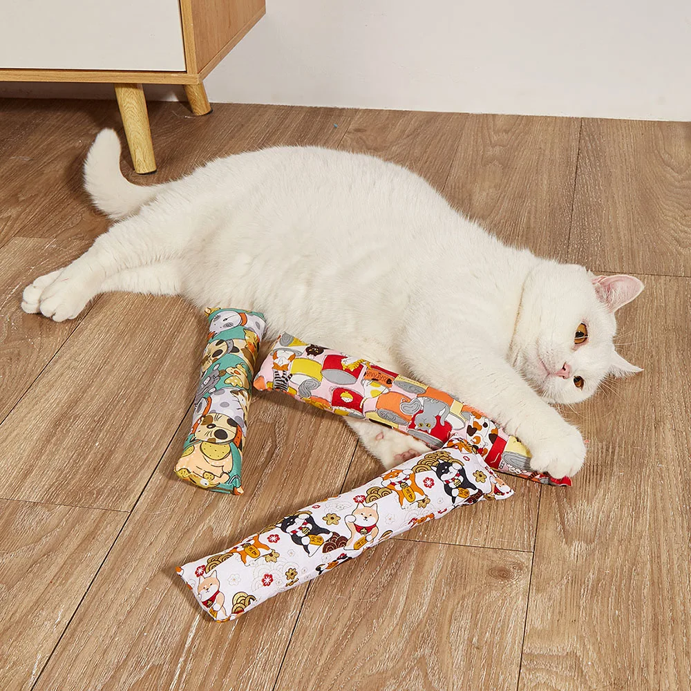 

Cute Cat Catnip Pillow Wear-reisitant Interactive Cat Kicking Palything Birthday Gift