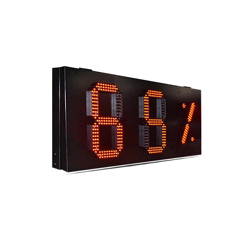 10-Inch LED Outdoor Digital Screen Oil Price Display Humidity Indicator Weatherproof Public Information Update System