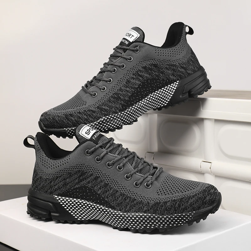

Fashion Men's Sneakers Outdoor Anti Slip Tenis Masculino Thick Soled Walking Breathable Casual Training Jogging Shoes Large Size