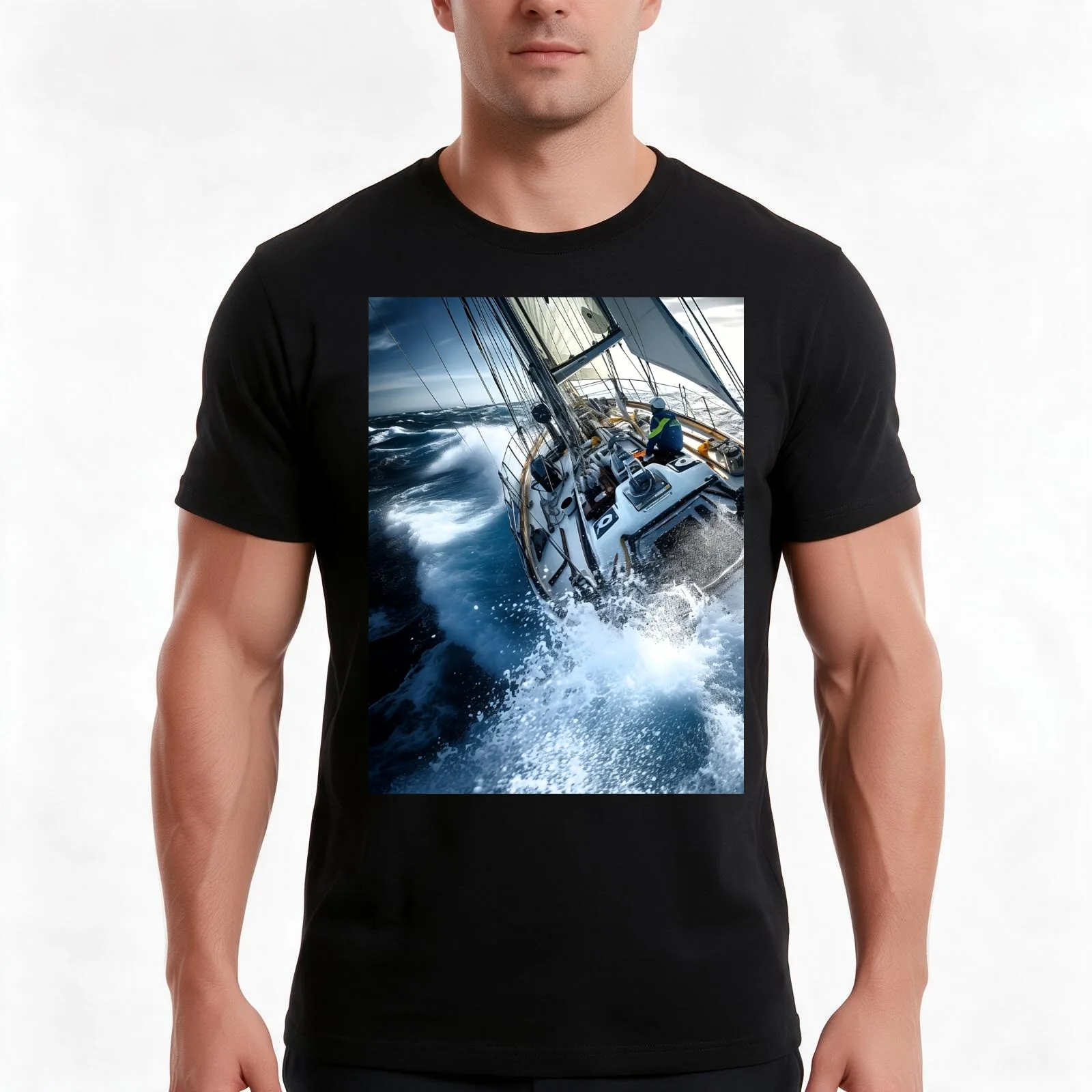Yacht Clipper Race T-Shirt Summer Casual Cotton Tee Oversized Streetwear Tops Vintage Graphic Print Loose Fit Short Sleeve