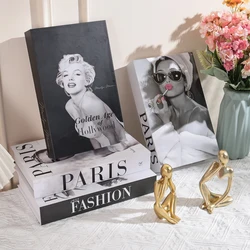 Fashion Fake Books for Decoration Storage Box Luxury Decorative Book Living Room Decoration Simulation Books Ornaments for Home