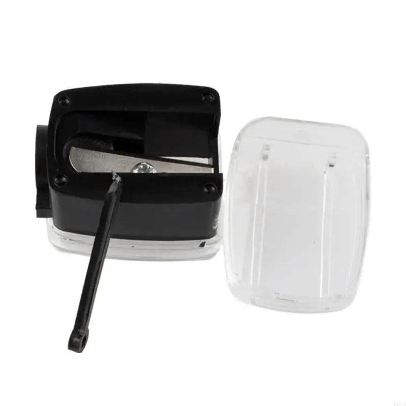 D0UA Makeup Pencil Sharener Syster Doper Sharer с прозрачной крышкой и промывкой щеткой для карандашей для бровей для губ для