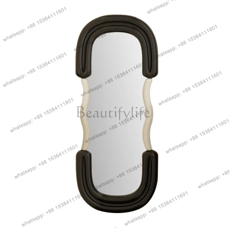 Wave landing home full-length mirror against the wall ins irregular homestay clothing store fitting mirror