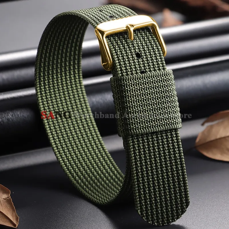 18/20/22 mm geflochtene Nylon-Uhrenarmbänder für Seiko, Stoff-Nylon-Armband, Herren-Armband, atmungsaktives Uhrenarmband, Armband