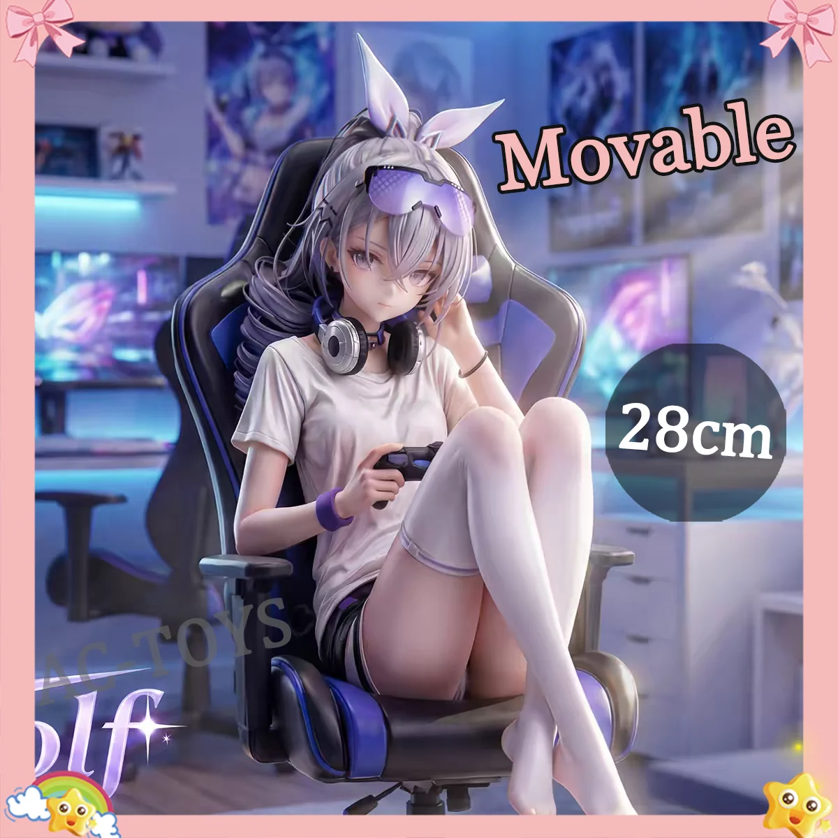 Honkai Star Rail Silver Wolf Gamer Girl Figure Esports 28cm Sexy Movable PVC Statue Anime Game Collectible Model Desktop Gift