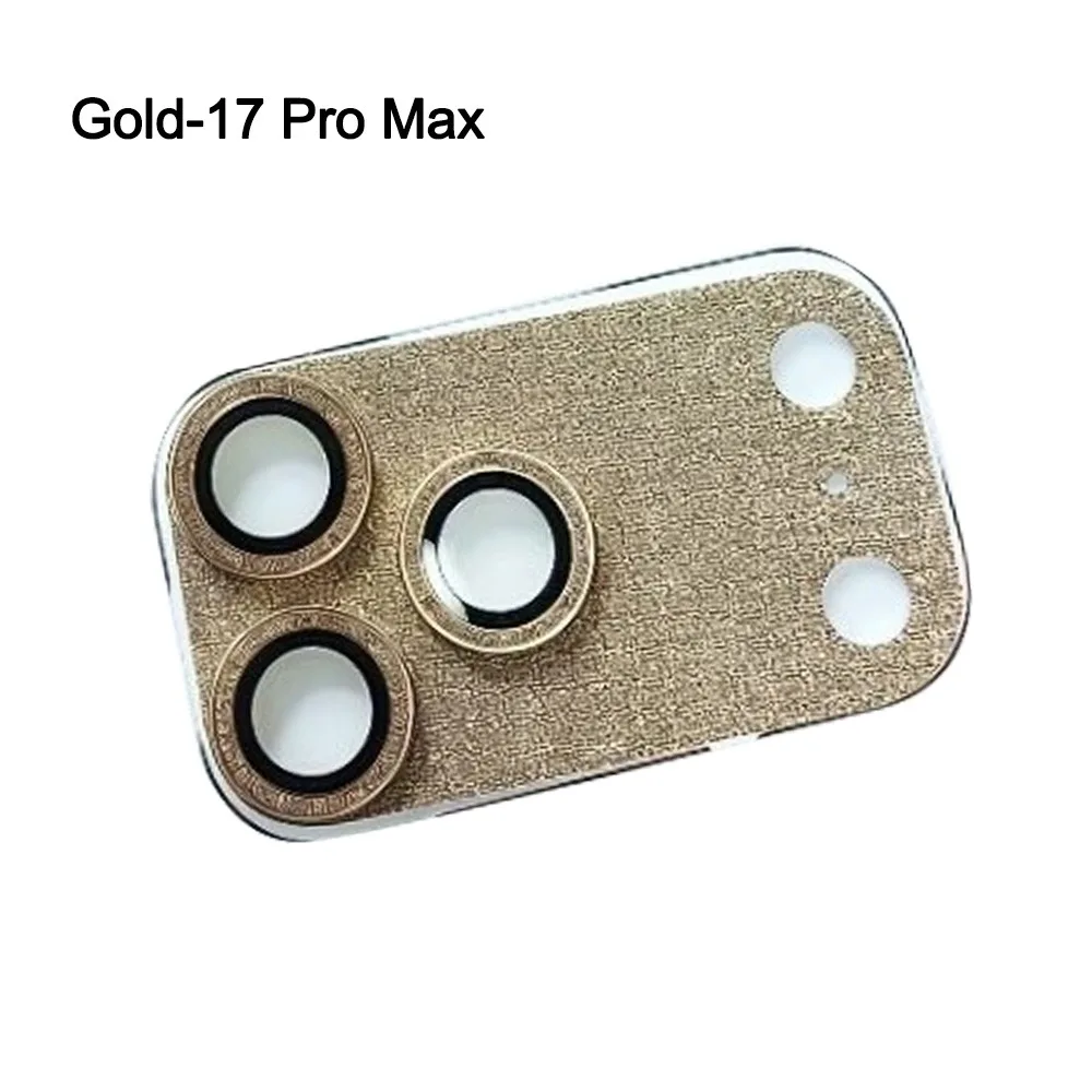 

Bling Full Glitter Lens Protector Full Cover Metal Tempered Glass Back Camera Protective Film for iPhone 17Pro/17 Pro Max