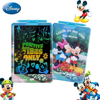 1 adet Disney resmen lisanslı Minnie ve Mickey LCD yazma tableti Graffiti kurulu oyuncak renk ekran çizim kurulu