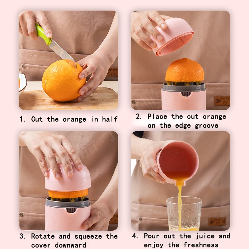 Manual Juicer Cup Portable Various Fruit Household Kitchen Accessories Orange Lemon Juicer Slag Juice Separation Squeezer