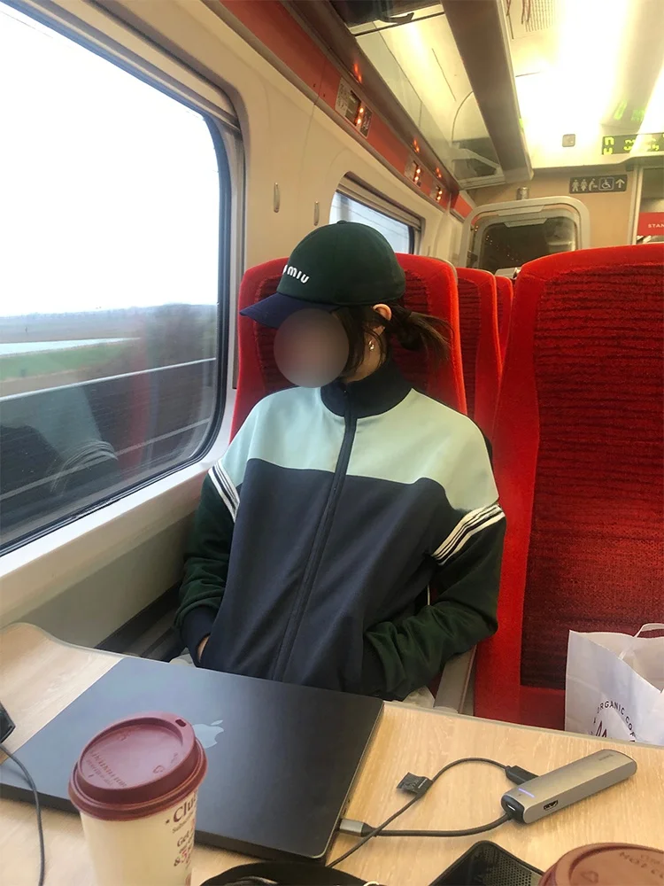 

MONA Spor Retro Color Blo Trendy Baseball Jaet ort Outerwear Women's Small Size 2025 Spring Autumn New Arrival Street...