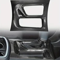 Car red Carbon Fiber Central Control Gear Shift Panel Trim for Dodge Charger 2016 2017 2018 2019 2020 2021