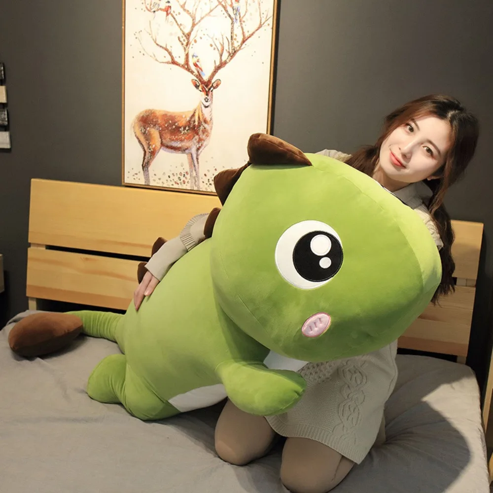 Cute Dinosaur Plush Pillow Stuffed Animal Soft Body Pillow for Sleeping Cute Doll Clamp Leg Pillow Birthday Gift for Girls
