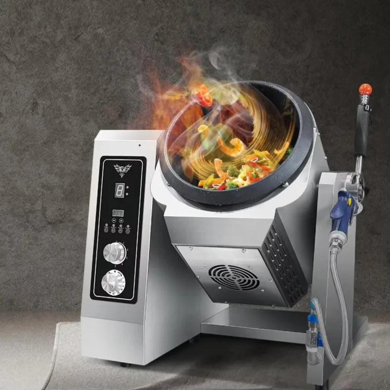 

Hot-selling Southeast Asian Canteen Restaurant Commercial Automatic Metal Drum Cooking Machine Electric Semikron