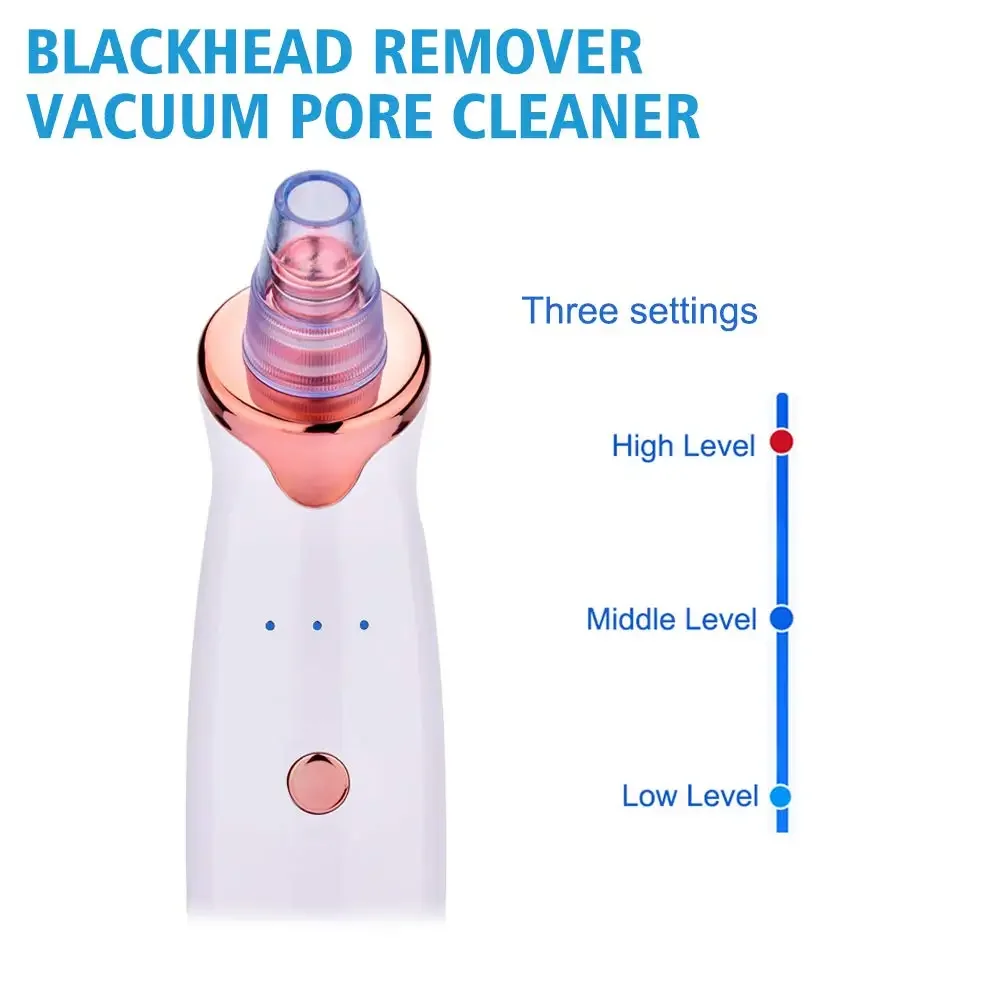 

Blackhead Remover Pore Vacuum Cleaner- Electric Blackhead Vacuum Acne Comedone Whitehead Extractor Pore Cleaner Kit USB Recharge