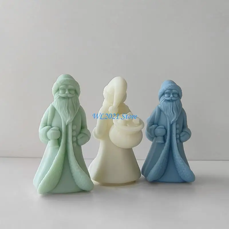 

G5GC Christmas Santa Silicone Mold DIY Table Ornament Tool Scented Mold