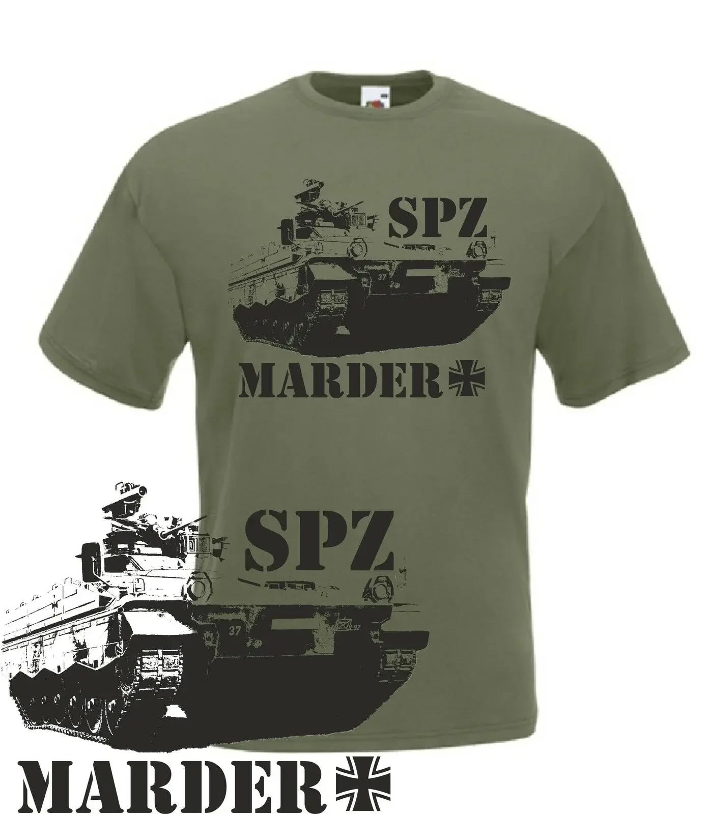 Футболка SPZ Marder Gunners Armor Bundeswehr Panzergrenadier. Летняя хлопковая мужская футболка с коротким рукавом и круглым вырезом, новинка S-3XL
