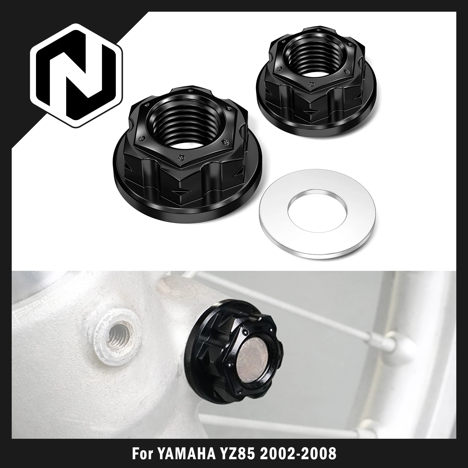 

NICECNC для Yamaha YZ85 YZ 85 2002-2008 2007 2006 2005 2004 2003, гайка передней и задней оси мотоцикла, винт и шайба из алюминия