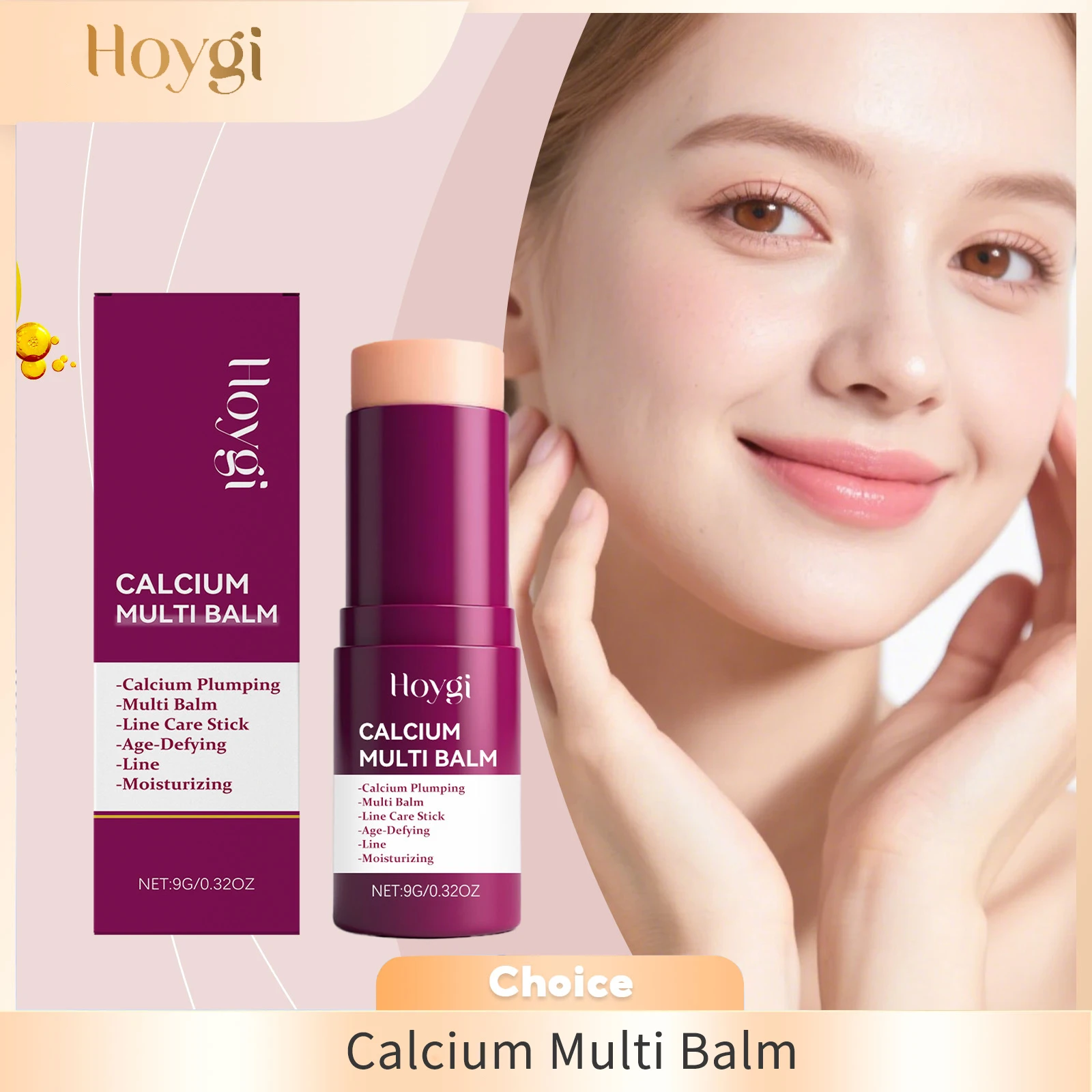 

Calcium Muti Balm Fade Fine Lines Imrpove Dryness Skin Moisturizing Reduce Moisture Loss Firming Multi-purpose Stick Cream 9g