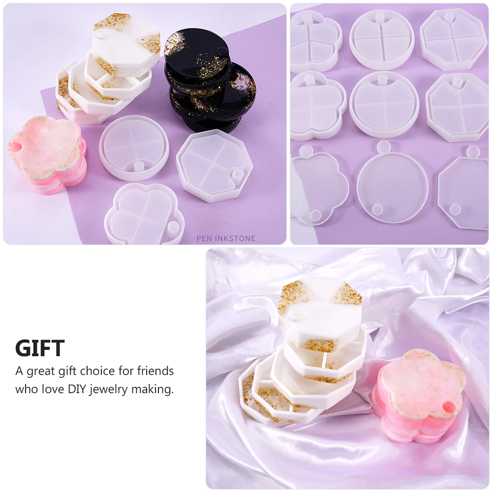

3pcs Mold Jewelry Box Creative Crystal Drop DIY Storage Box Easy Die Making Mold Demould Non Stick Long Lasting