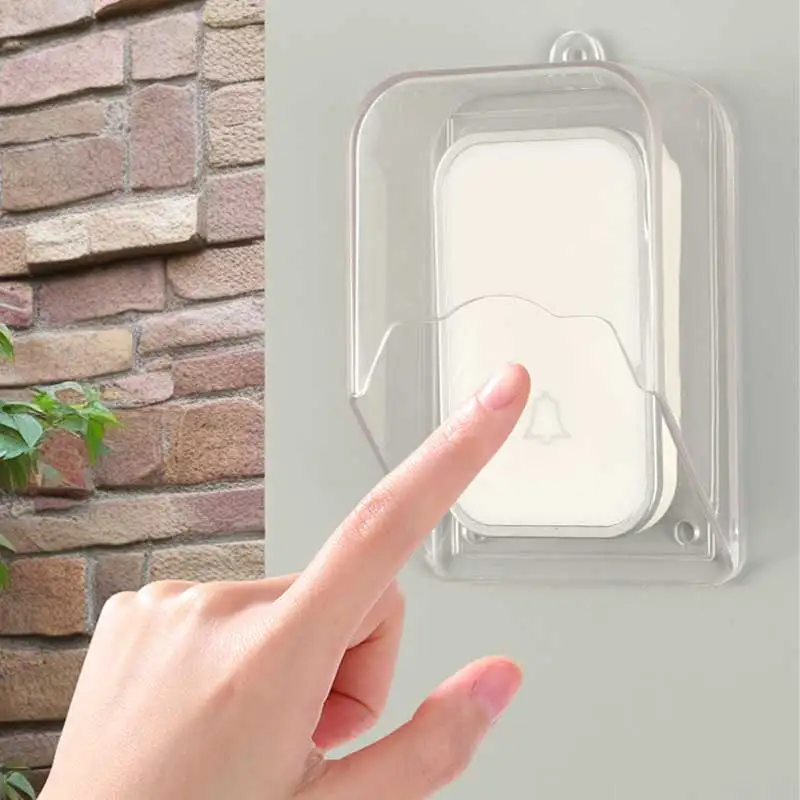 SIXWGH Universal Acrylic Transparent Doorbell Button Protective Box Waterproof for Outdoor Indoor Use-for House Apartment Hotel