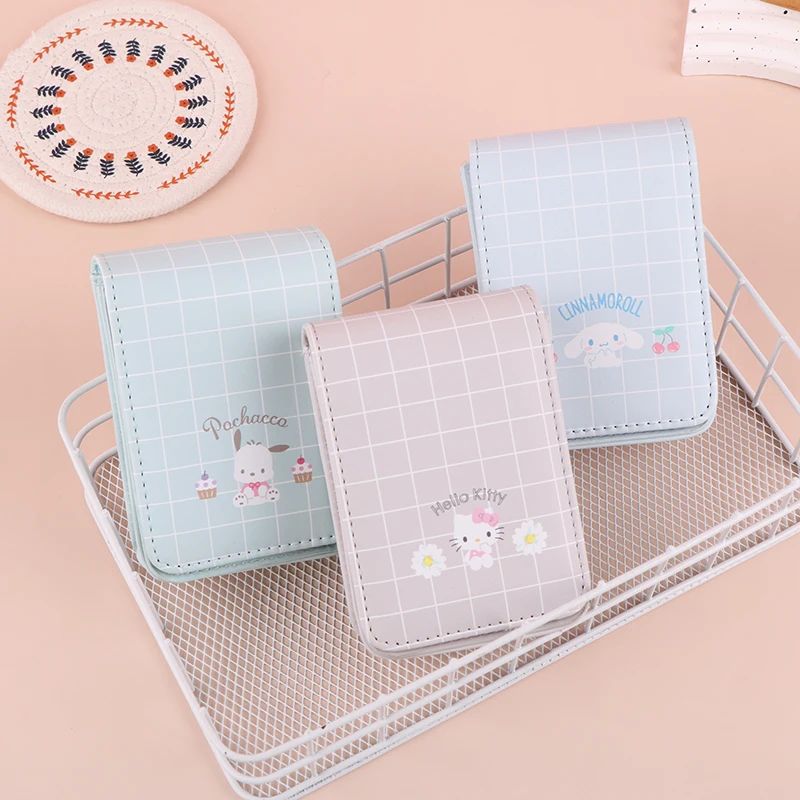 Sanrio Kawaii Cartoon Girl Lipstick Storage Box With Mirror Portable Anime Peripheral Festival Gift