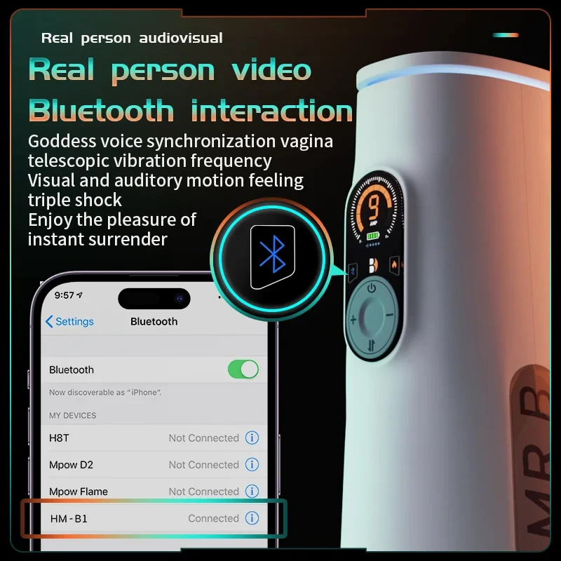 AI Bluetooth Automatic Oral Vagina Male Masturbator Blowjob Pussy Sex Machine Voice Control Masturbation Cup Sex Toys for Men