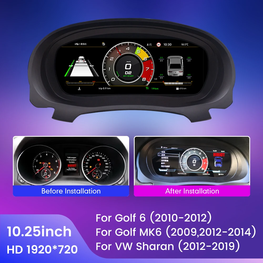 For Variant Caddy Touran T6 EOS Sharan Golf 6 10.25