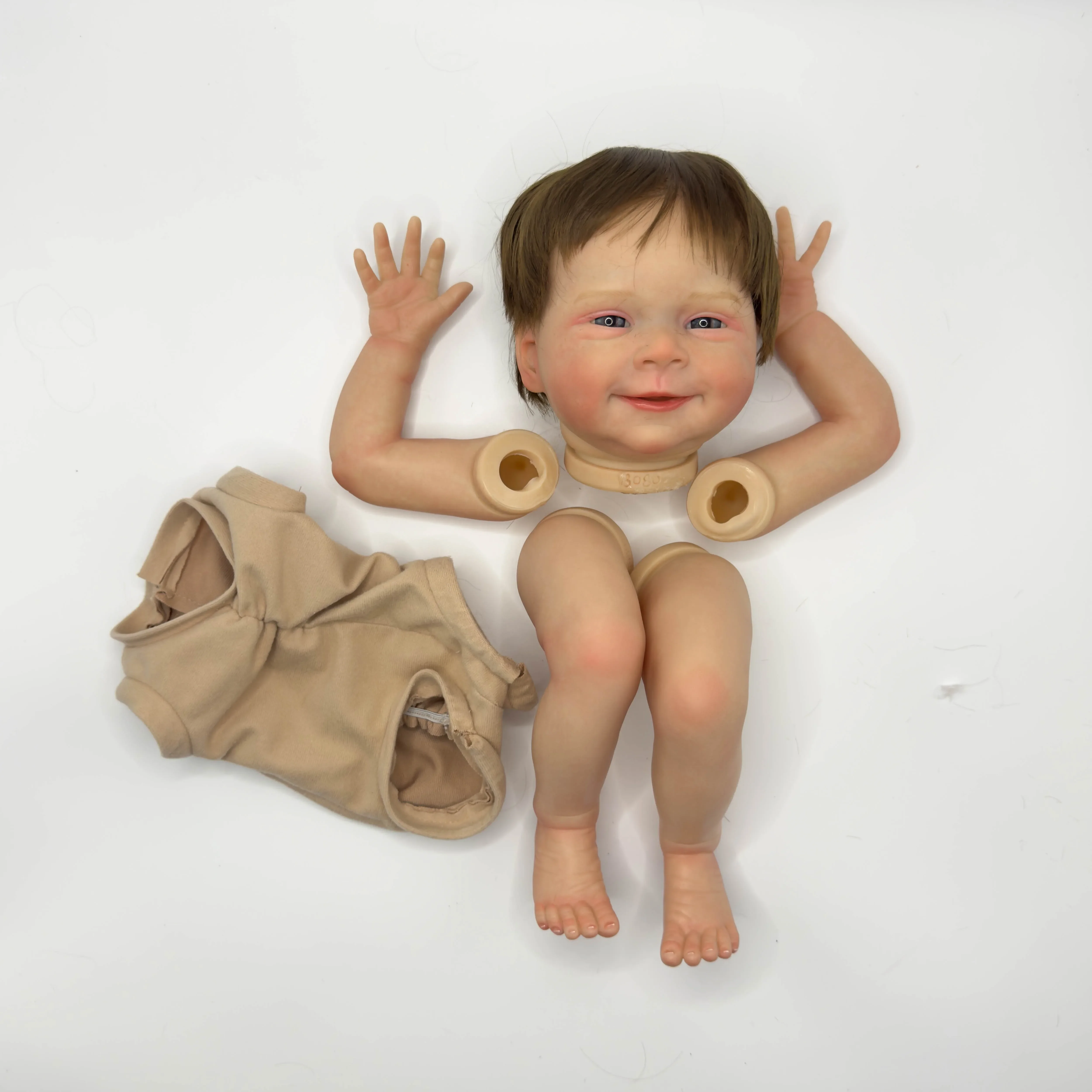 Sino-BB 19 인치 다시 태어난 인형 키트 실물 같은 세바스찬 깨어 아기 이미 그린 미완성 인형 부품 DIY 아기 장난감