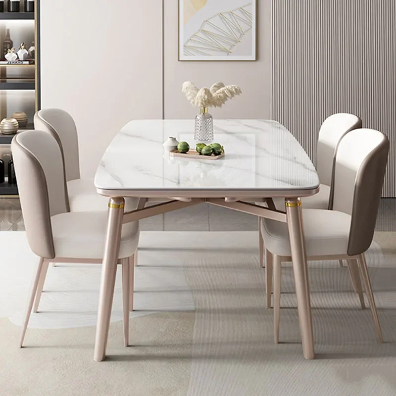 

Unique Designer Dining Table Nordic Extendable Long White Modern Dining Table Space Saving Nordic Mesa De Jantar Funiture