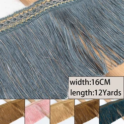 12Yards/Lot Lace Tassel Fringe Trimming For Sewing DIY Lace Silk Tassels Gold Trim DIY Dress Stage Garment Curtain Accessories