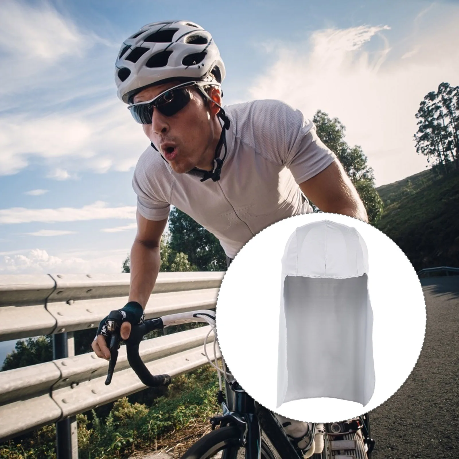 

4 Pcs Sun Protection Wind Hood Has Cycling Cap Hats Caps Polyester Cooling Biking Outdoor Riding Windproof Man