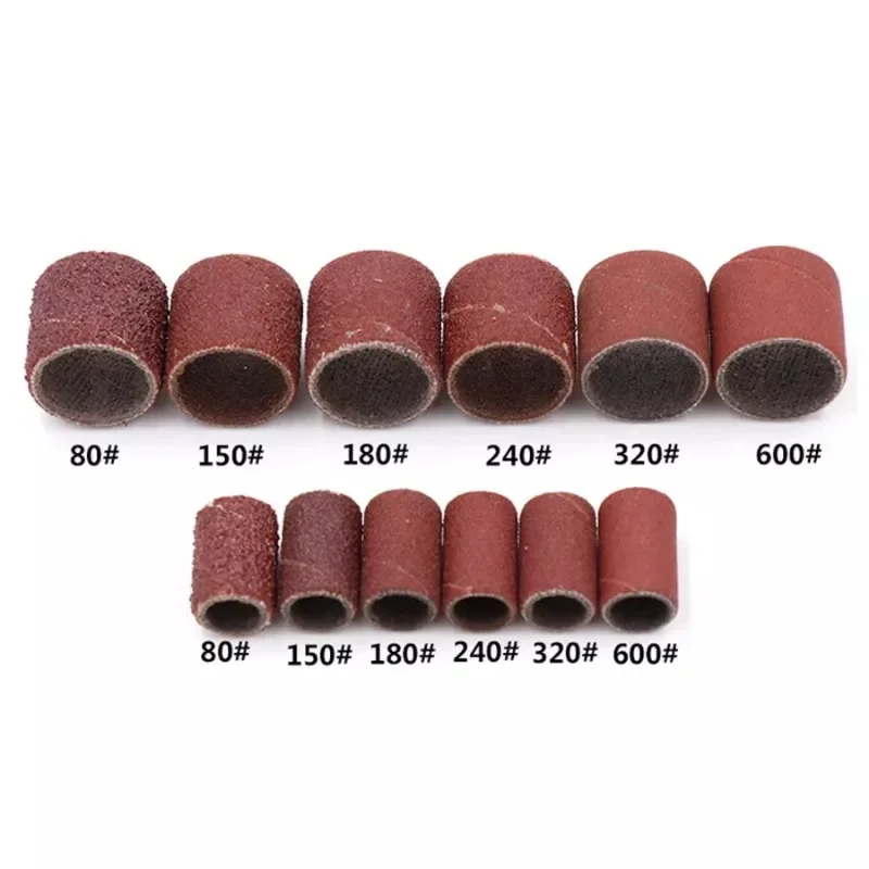 80 120~600 Grit 50/100pcs Sanding Band Drum Sleeves + 2pcs Sand Paper Drill Bit For Dremel Rotary Tools Drill Nail Woodworking