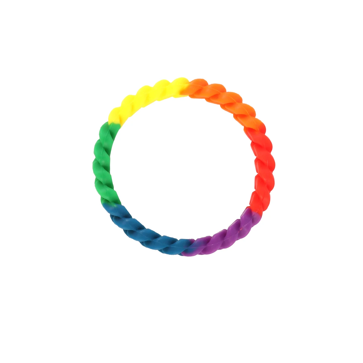 

Silicone Bangle Lesbian Gay Pride Wristb Fashion Jewelry Girls Rainbow Color Durable One Size Fits Most Bracelet