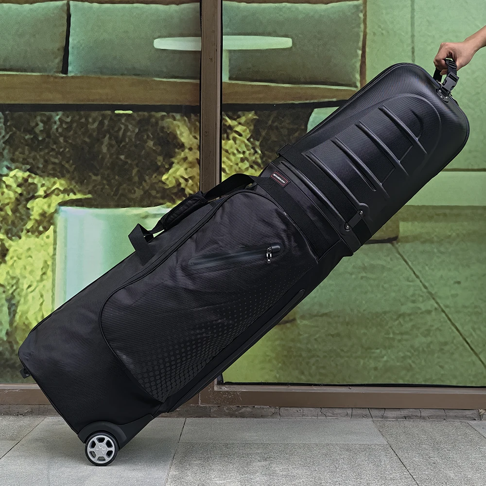 Golf-Reisetasche mit ABS-Hartschale, Glatten Rädern, Faltbarem Design, Großem Stauraum, Nylon-Material, für Stand- und Standard-Golfschläger – Detail 12