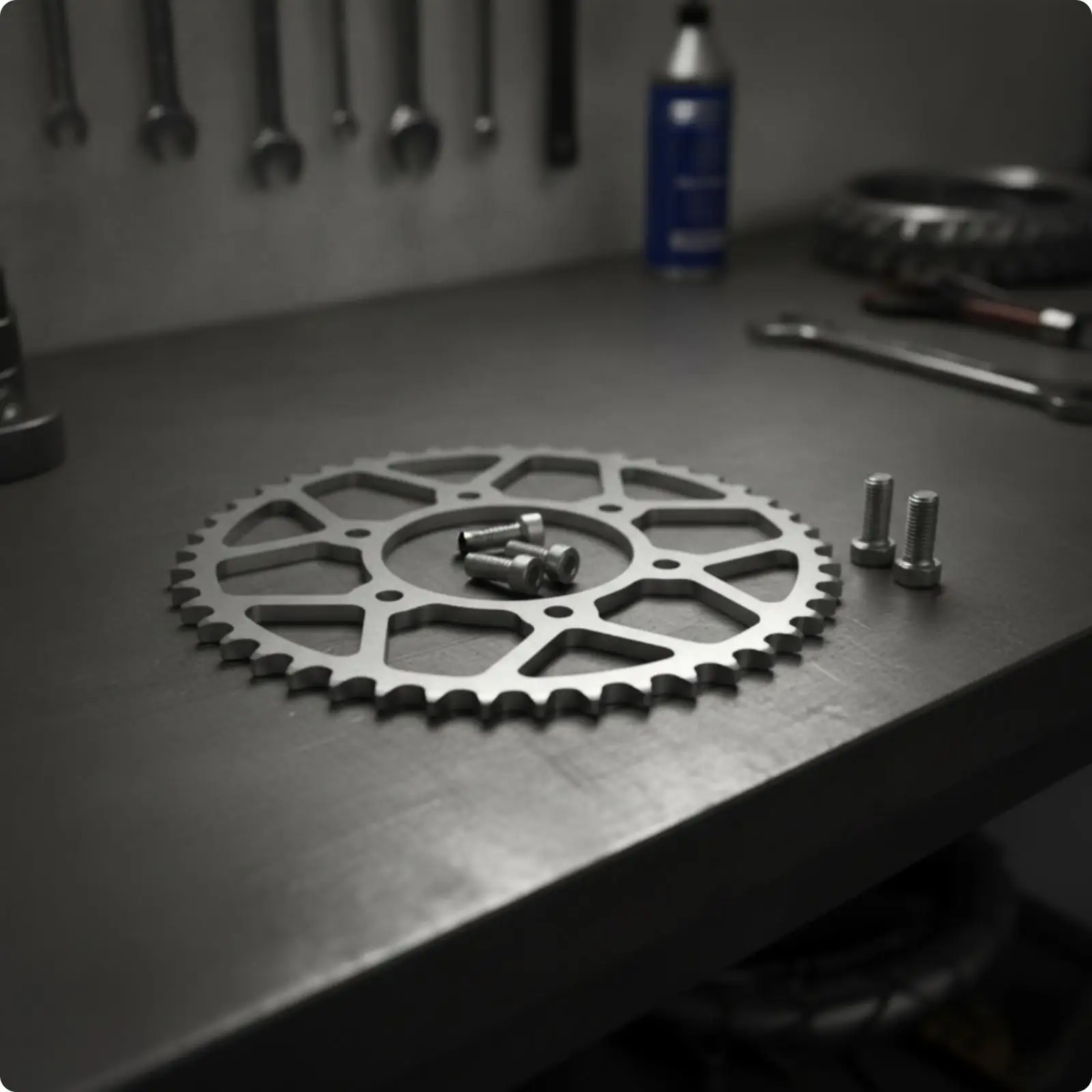 Lightweight Open Design Rear Sprocket for Extreme Bee Electric Motorcycle 46 Tooth Silver Drivetrain Gear