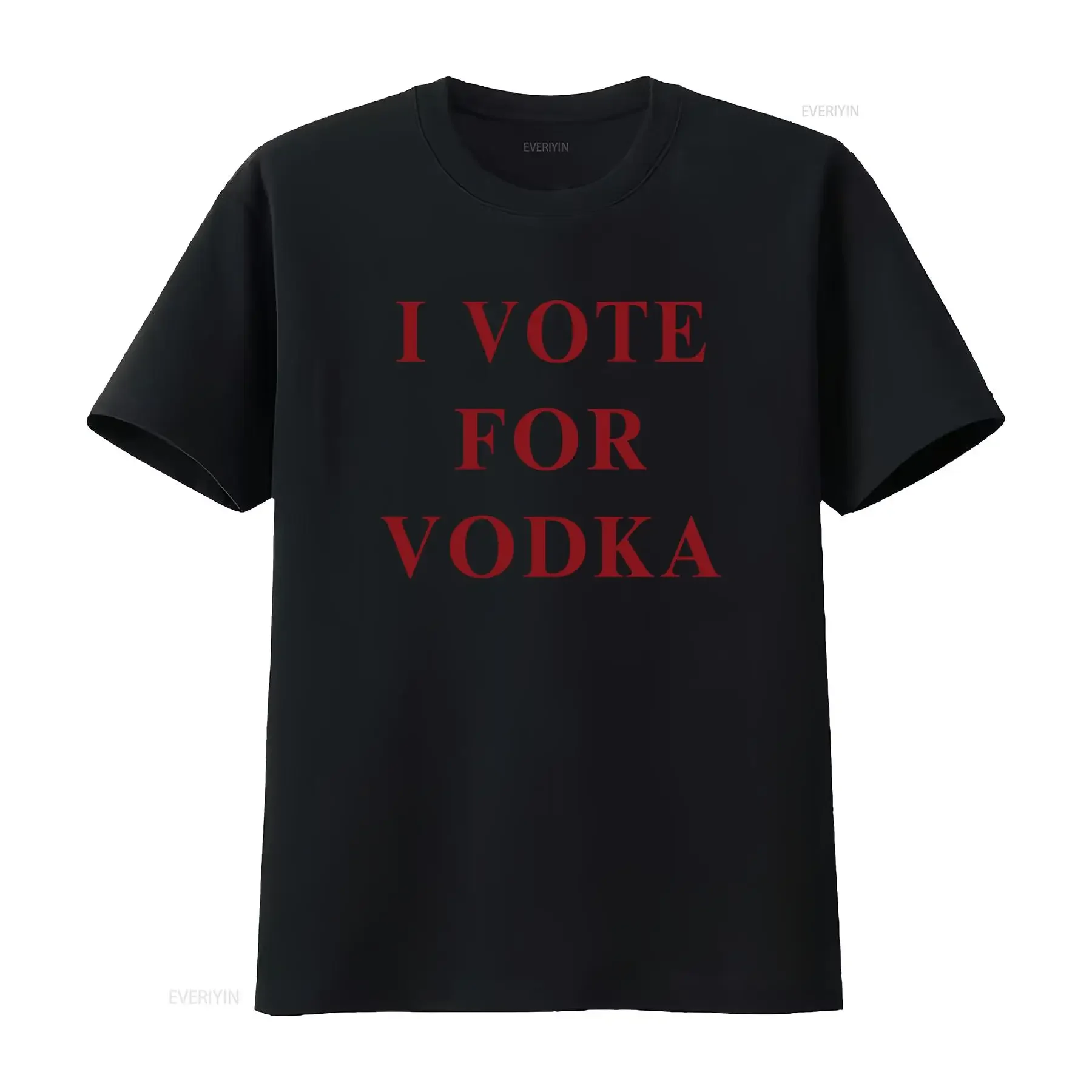 Funny I Vote For Vodka T Shirt Perfect Lovers and Political Humor Fans vintage Washed Top For Everyday Wear Breathable Unisex