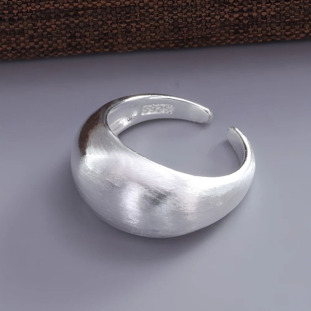 925 Sterling Zilveren Ketting Knoop Ring Voor Vrouwen Wrap Brede Band Rock Geometrie Punk Sieraden Gift Groothandel Dropshipping