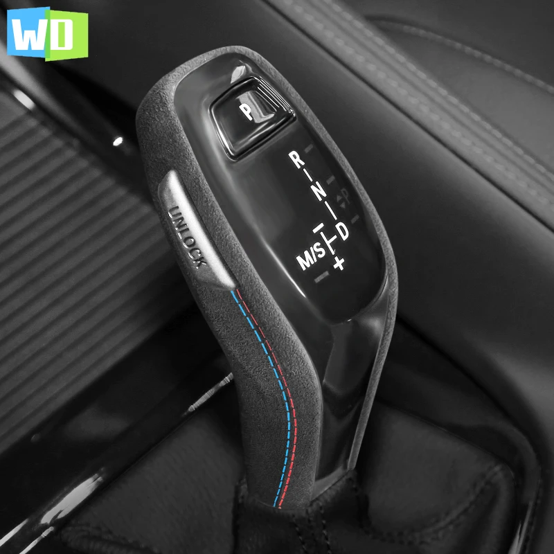 TPIC чехол для рычага переключения передач для BMW X1 F48 F49 F52 Series 1 из алькантары замшевая оболочка Автомобильная внутренняя отделка ABS тюнинг аксессуары